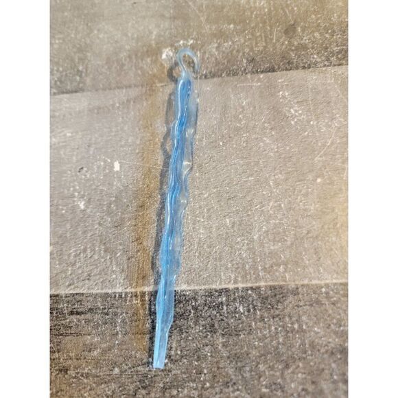 Blue icicle ornament Xmas ice decor - Picture 4 of 4